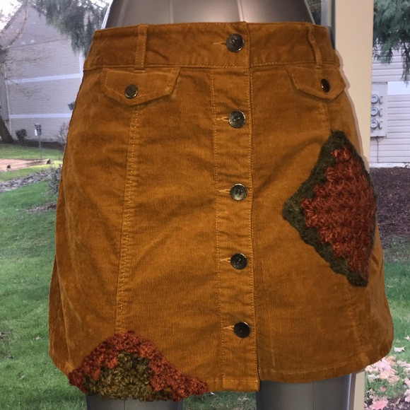 Forever 21 Dresses & Skirts - Women’s UPCYCLED HAND CRAFTED & CROCHETED GRANNY SQUARES Sz L Stylish Skirt